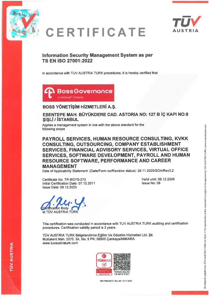 Bordromat - ISO 27001