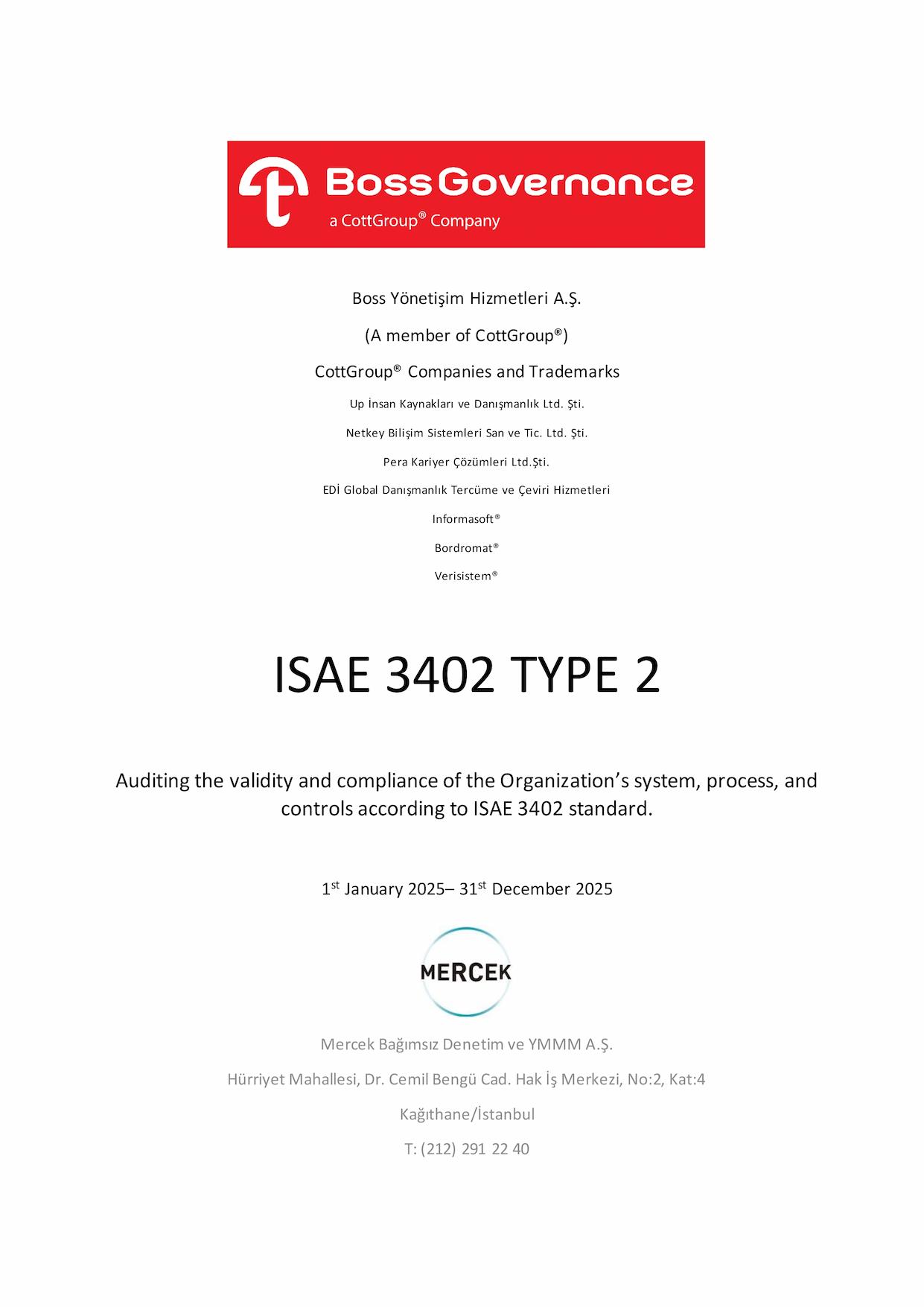 ISAE 3402 Type II1
