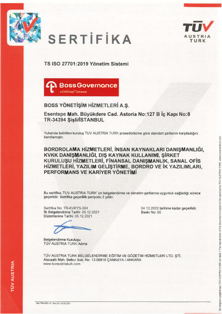 Bordromat - ISO 27701