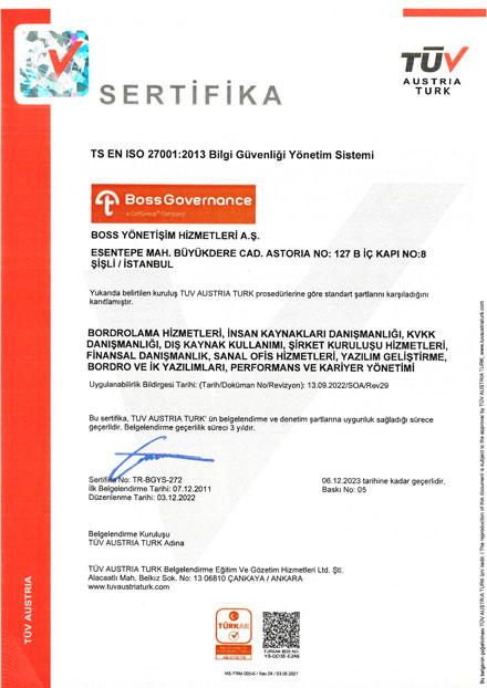 Bordromat - ISO 27001